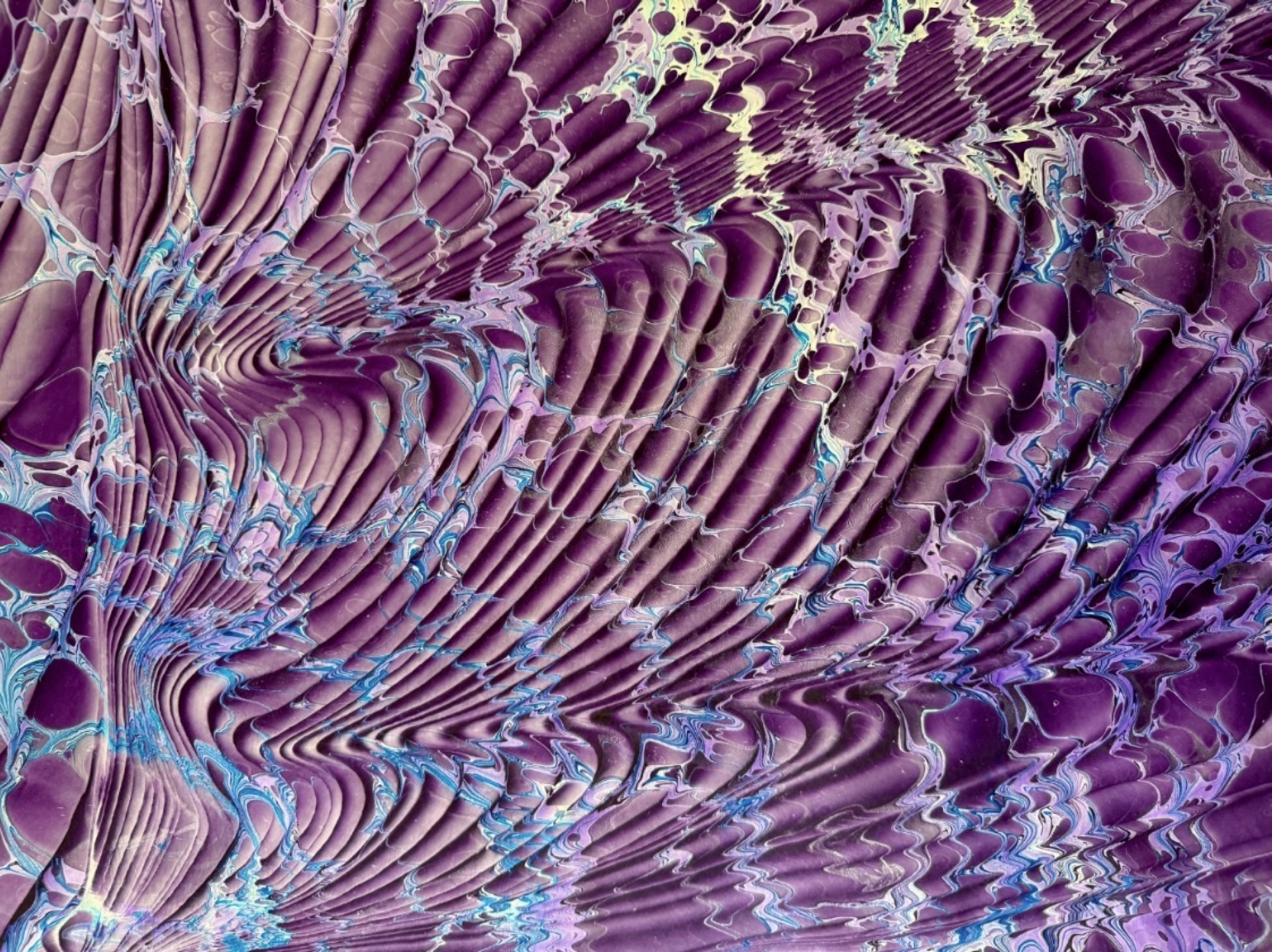 Amethyst Shimmer - Ebru art 2025